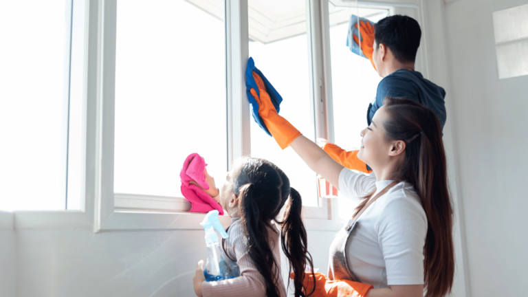 family cleaning windows - Associated Windows